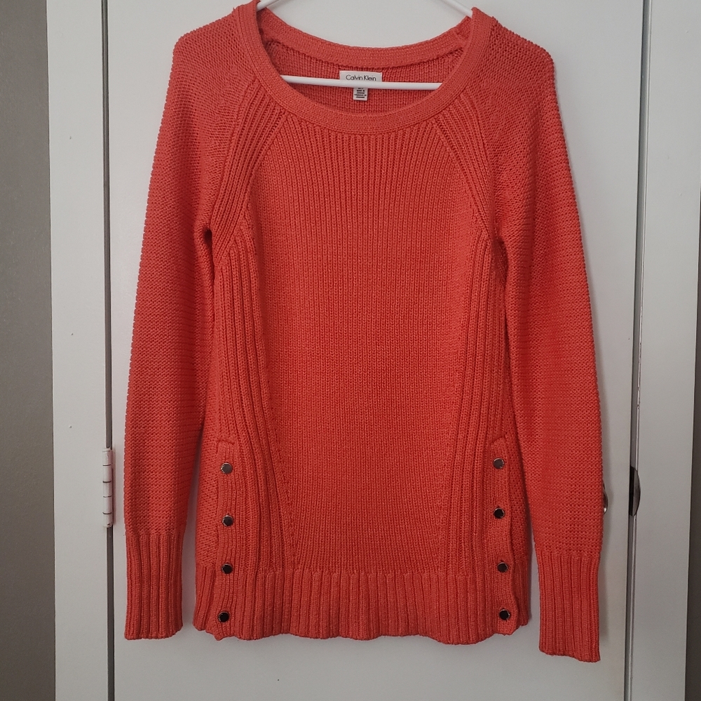 Orange Calvin Klein sweater